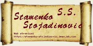 Stamenko Stojadinović vizit kartica